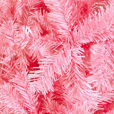 vidaXL Kerstboom met LED smal 120 cm roze