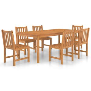 vidaXL 7-delige tuinset 200x100 cm massief teakhout
