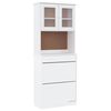 vidaXL Hoge kast ALTA 77x35x188 cm massief grenenhout wit