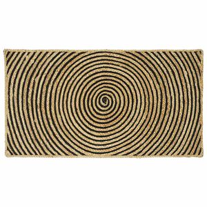 vidaXL Gebied Tapijt Zwart 60 x 110 cm Jute