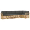 vidaXL Buiten bankenset 6 pcs Wit en antracietkleurig