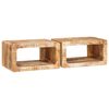 vidaXL Nachtkastje 2 pcs Bruin 45 x 30 x 24 cm Massief Mango Hout