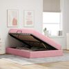 vidaXL Opbergbed met matras met matras Roze 140 x 200 cm Fluweel