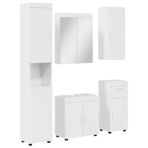 vidaXL Badkamermeubelset TULUM 5 pcs Hoogglans wit 60 x 34 x 63 cm