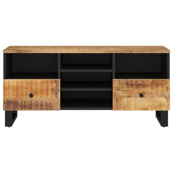 vidaXL Tv-meubel 100x33x46 cm massief mangohout en bewerkt hout