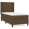 vidaXL Boxspring met matras stof donkerbruin 90x190 cm