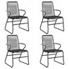 vidaXL Tuinstoelen 4 st 58x59x85,5 cm PVC-rattan zwart