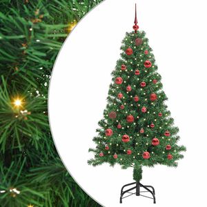 vidaXL Kunstkerstboom Groen 150 cm PVC en Staal en Kunststof