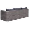 vidaXL 8-delige Loungeset met kussens poly rattan grijs
