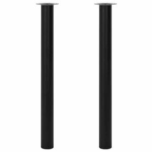 vidaXL Tafelpoten telescopisch 710-1100 mm zwart 2 st