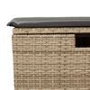 vidaXL 6-delige Loungeset met kussens poly rattan beige