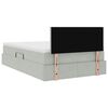 vidaXL Opbergbed met LED met matras Lichtgrijs 120 x 190 cm Fluweel