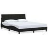 vidaXL Bedframe zonder matras "Hanko" stof zwart 160x200 cm