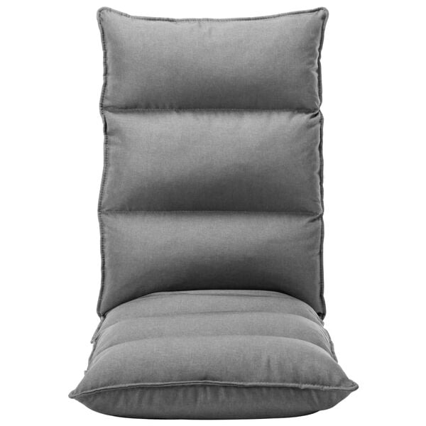 vidaXL Vloerstoel inklapbaar stof lichtgrijs