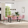 vidaXL Eetkamerstoelen 6 st fluweel roze