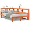 vidaXL Bed met boekenkast zonder matras grenenhout wasbruin 120x190 cm