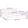 vidaXL Boxspring met matras fluweel roze 200x200 cm