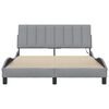 vidaXL Bedframe zonder matras "Hanko" stof lichtgrijs 140x200 cm