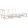 vidaXL Sectie Sofa Eenheden 3-zits Solid pine wood Wit grenenhout