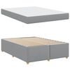 vidaXL Bedframe met matras Lichtgrijs 140 x 200 cm Stof