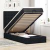 vidaXL Ottoman bed met matras en LED's 90x200cm stof zwart