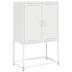 vidaXL Hoge kast 68,5x38,5x107 cm staal wit