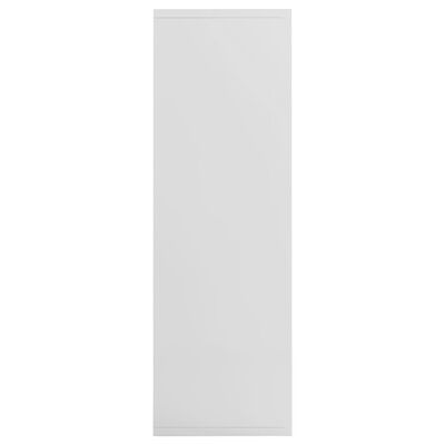 vidaXL Boekenkast/dressoir 50x25x80 cm spaanplaat hoogglans wit