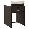 vidaXL Tuinstoelen 4 st met kussens poly rattan bruin
