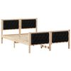 vidaXL Bedframe met hoofdeinde Zwart 140 x 190 cm Massief grenenhout