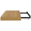 vidaXL Wandplank Wandgemonteerd Bruin 50 x 23 x 4 cm Bewerkt hout