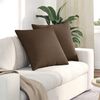 vidaXL Sofa Kussens 2 pcs Bruin 80 x 80 cm Stof