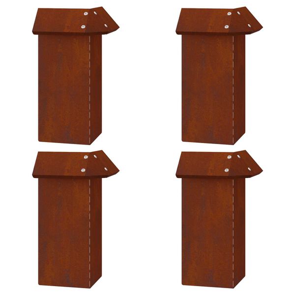 vidaXL Slakkenhekken 20 pcs Roestig Cortenstaal