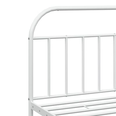 vidaXL Bedframe met hoofdbord metaal wit 193x203 cm