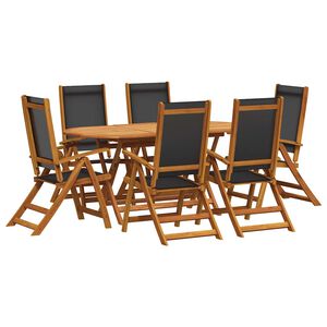 vidaXL 7-delige Tuinset massief acaciahout