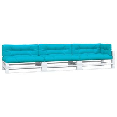 vidaXL Palletkussens 7 st stof turquoise