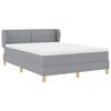 vidaXL Boxspringbed met matras Lichtgrijs 140 x 190 cm Stof