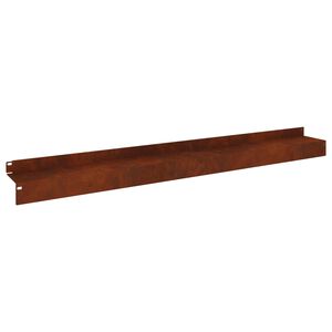 vidaXL Gazonrand 10 st 100 x 10 x 8 cm Staal Roestig