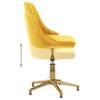 vidaXL Eetkamerstoelen draaibaar 4 st fluweel geel
