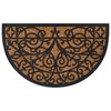 vidaXL Deurmat halfrond 45x75 cm rubber en kokosvezel