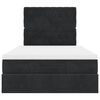 vidaXL Ottoman bed met matrassen 120x190cm fluweel donkergroen