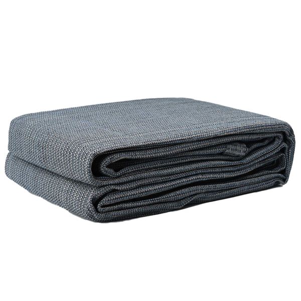 vidaXL Tenttapijt Blauw en Grijs 200 x 250 cm Polyetheen