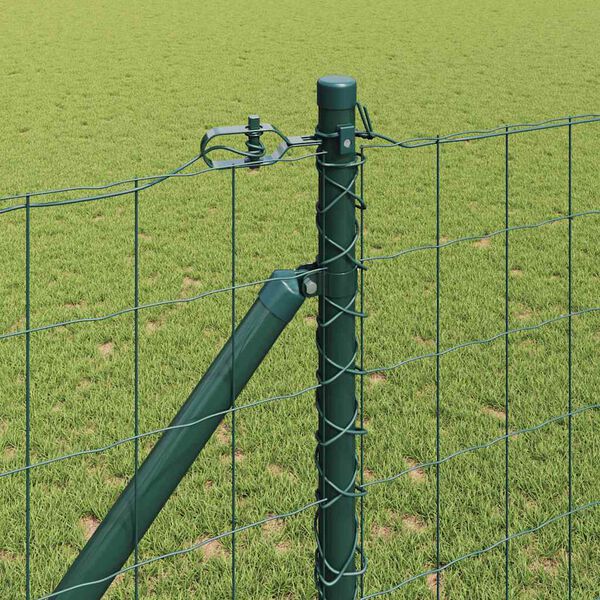 vidaXL Hek met Paal Groen 1,2 x 25 m Staal en PVC