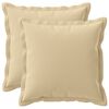 vidaXL Kussensloop 2 st HOUTEN Beige 45 x 45 cm Polyester