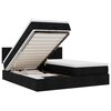 vidaXL Ottoman bed met matrassen en LED's 160x200cm stof zwart