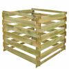 vidaXL Compostbak gelat vierkant 0,54 m&sup3; hout