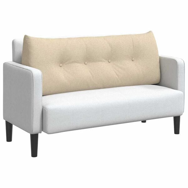 vidaXL Rugkussen Cr&egrave;me 120 x 24 x 50 cm Stof