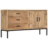 vidaXL Dressoir 140x35x75 cm massief mangohout