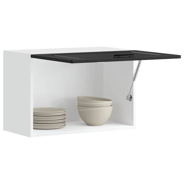 vidaXL Keukenbovenkast Porto bewerkt hout zwart