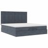 vidaXL Ottoman bed met matrassen en LED's 200x200cm fluweel