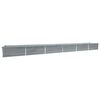 vidaXL Plantenbak verhoogd 600x80x45 cm gegalvaniseerd staal grijs